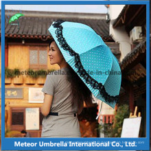 Flower Lace Boarder Soleil et pluie Gift Folding Umbrella